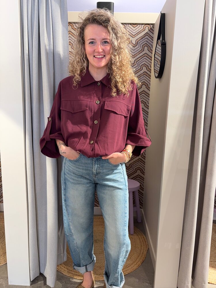 JtS Blouse || 31009 || Bruin, Taupe en Bordeaux JtS Blouse || 31009 || Bruin, Taupe en Bordeaux