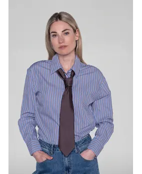 SIMPLE the Brand Blouse || Nansi || Cacao Ice Blue