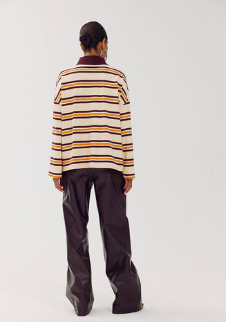 Harper & Yve Polo Shirt || Pollie-ju || Paprika Stripe