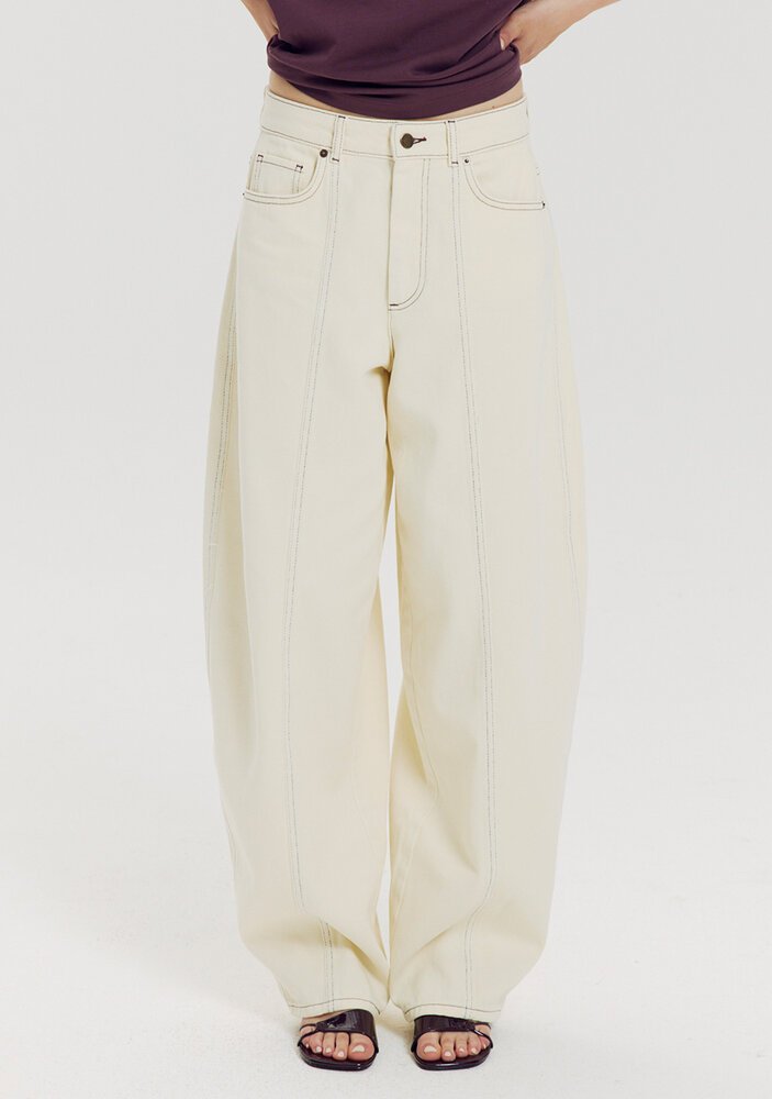 Harper & Yve Barrel jeans || Arden-pa || Almond Oil