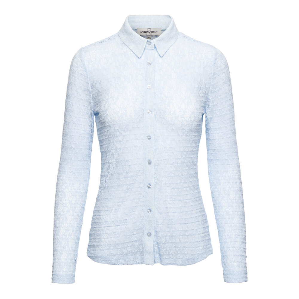 &Co women Blouse ||  Tina lace || Chambray