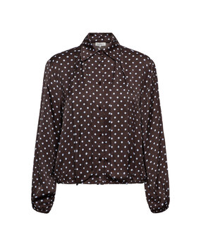 &Co women Blouse ||  Alisha polka || Dark Chocolat