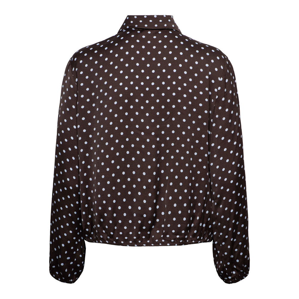 &Co women Blouse ||  Alisha polka || Dark Chocolat