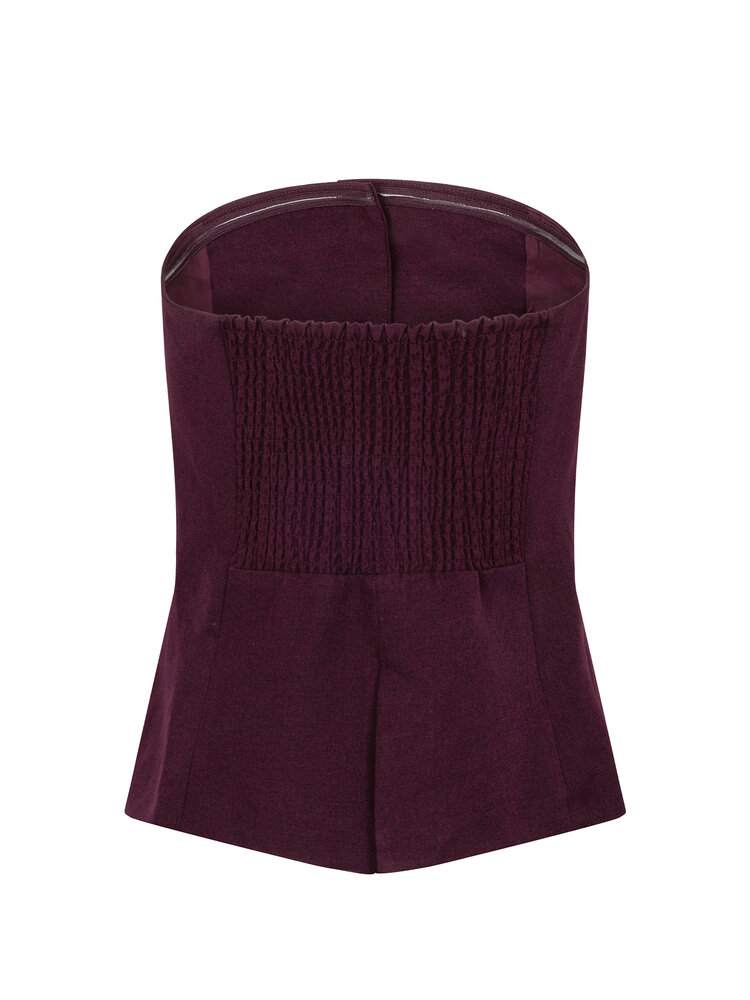 YDENCE Gilet || Asher || Aubergine