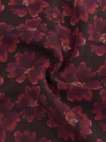 YDENCE Top ||  Willemijn || Burgundy Flower
