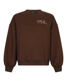 YDENCE Sweater || Spill the tea || Brown-Burgundy