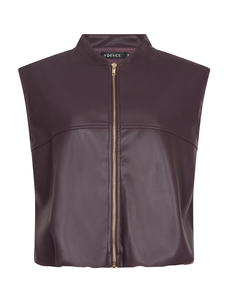 YDENCE Gilet || Inez || Aubergine