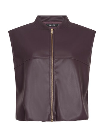 YDENCE Gilet || Inez || Aubergine