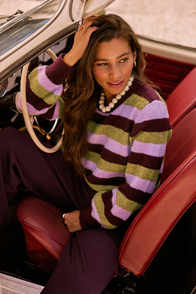 YDENCE Sweater || Aurora || Aubergine