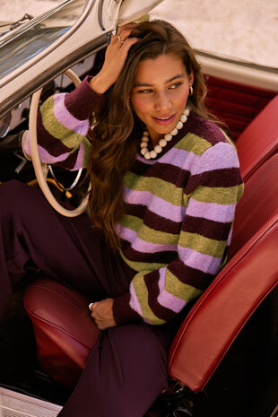 YDENCE Sweater || Aurora || Aubergine