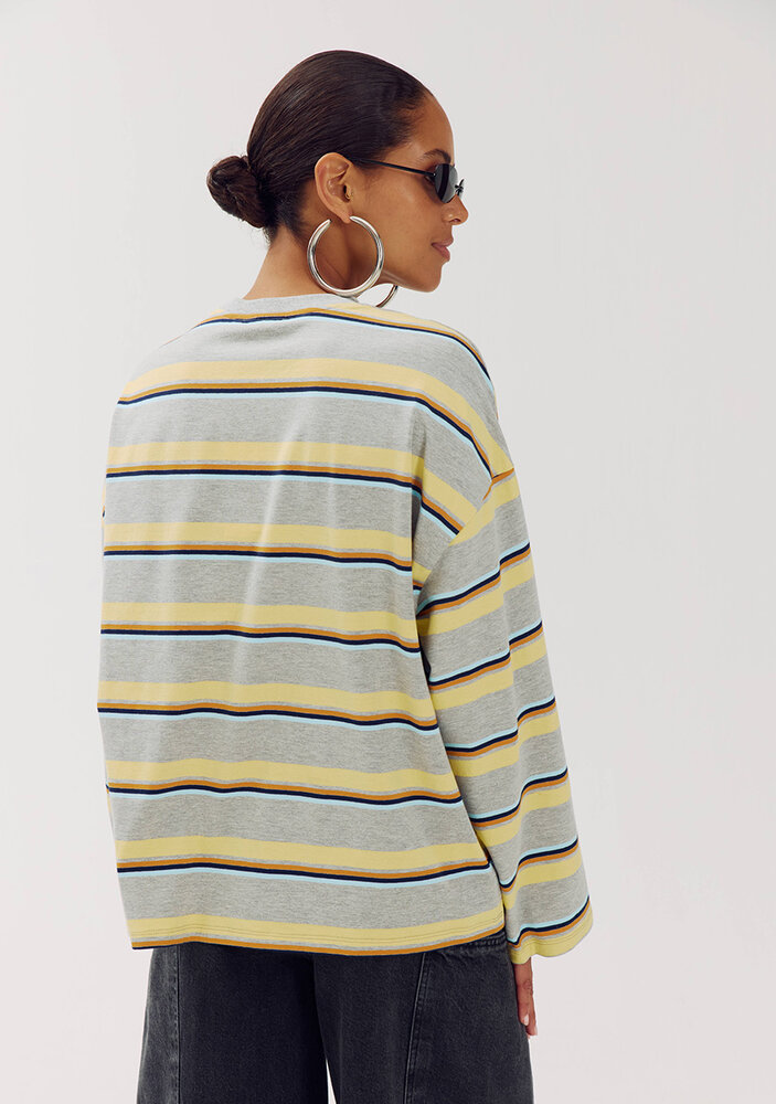 Harper & Yve Top || Tommy-ls || Grey Melee Stripe