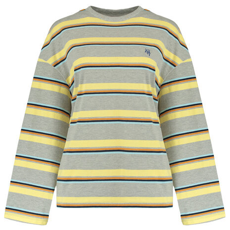 Harper & Yve Top || Tommy-ls || Grey Melee Stripe