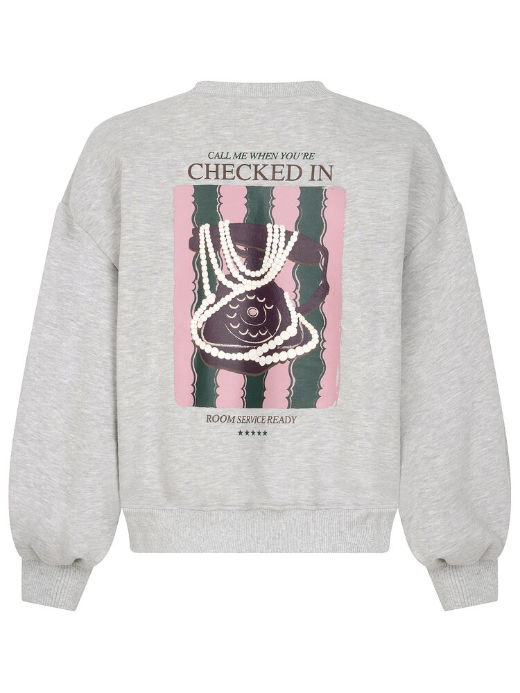 YDENCE Sweater ||  Checked in || Grey Melange