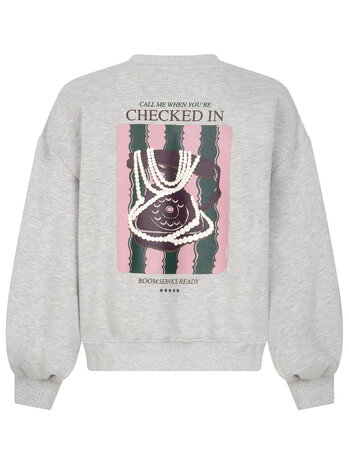 YDENCE Sweater ||  Checked in || Grey Melange