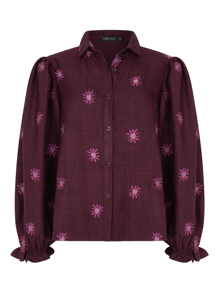 YDENCE Blouses || Jasmijn || Plum