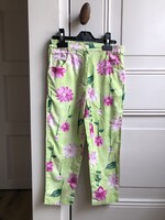 Green and pink floral pants 7-8y