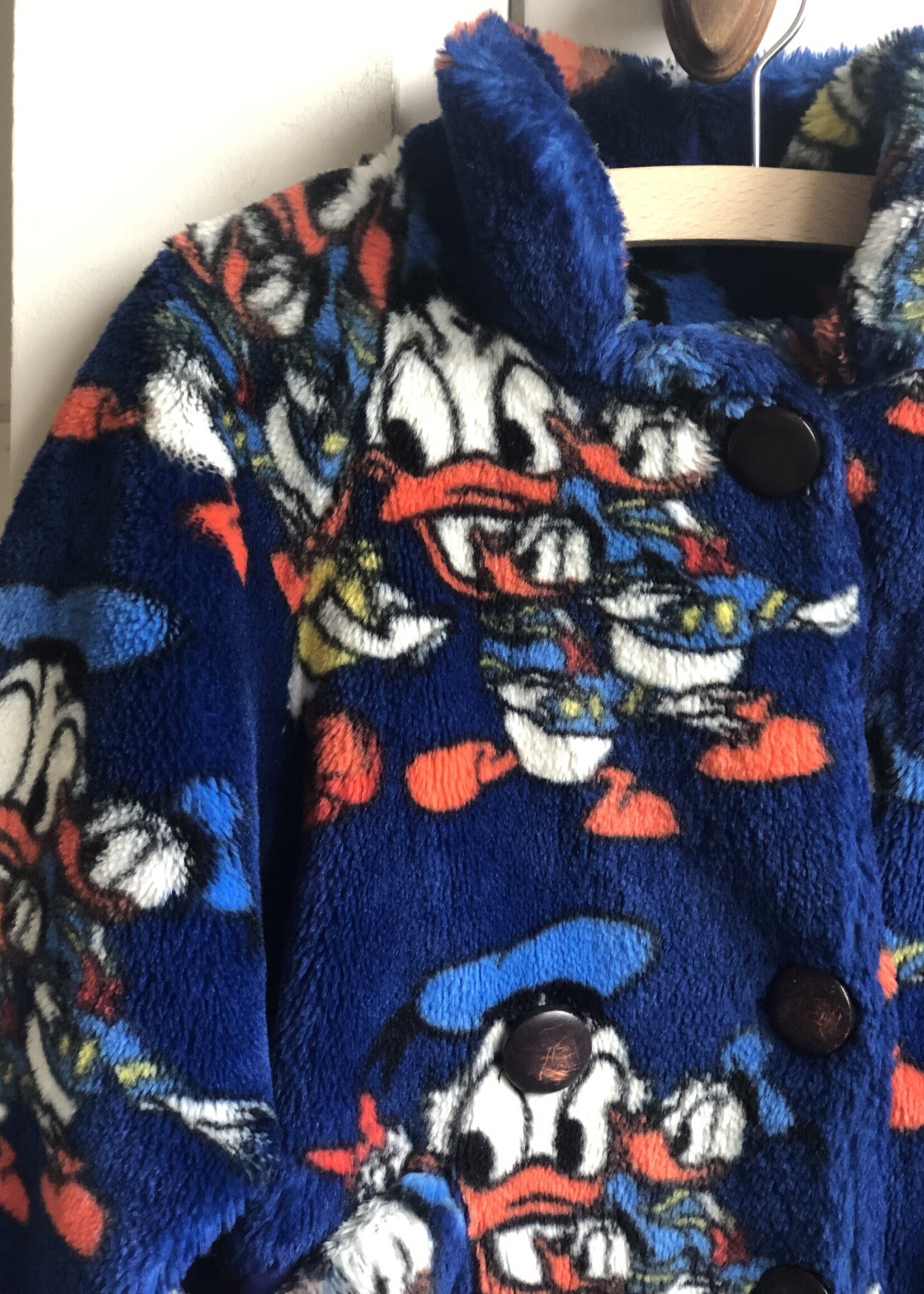Rare Donald Duck faux fur coat 4-6y