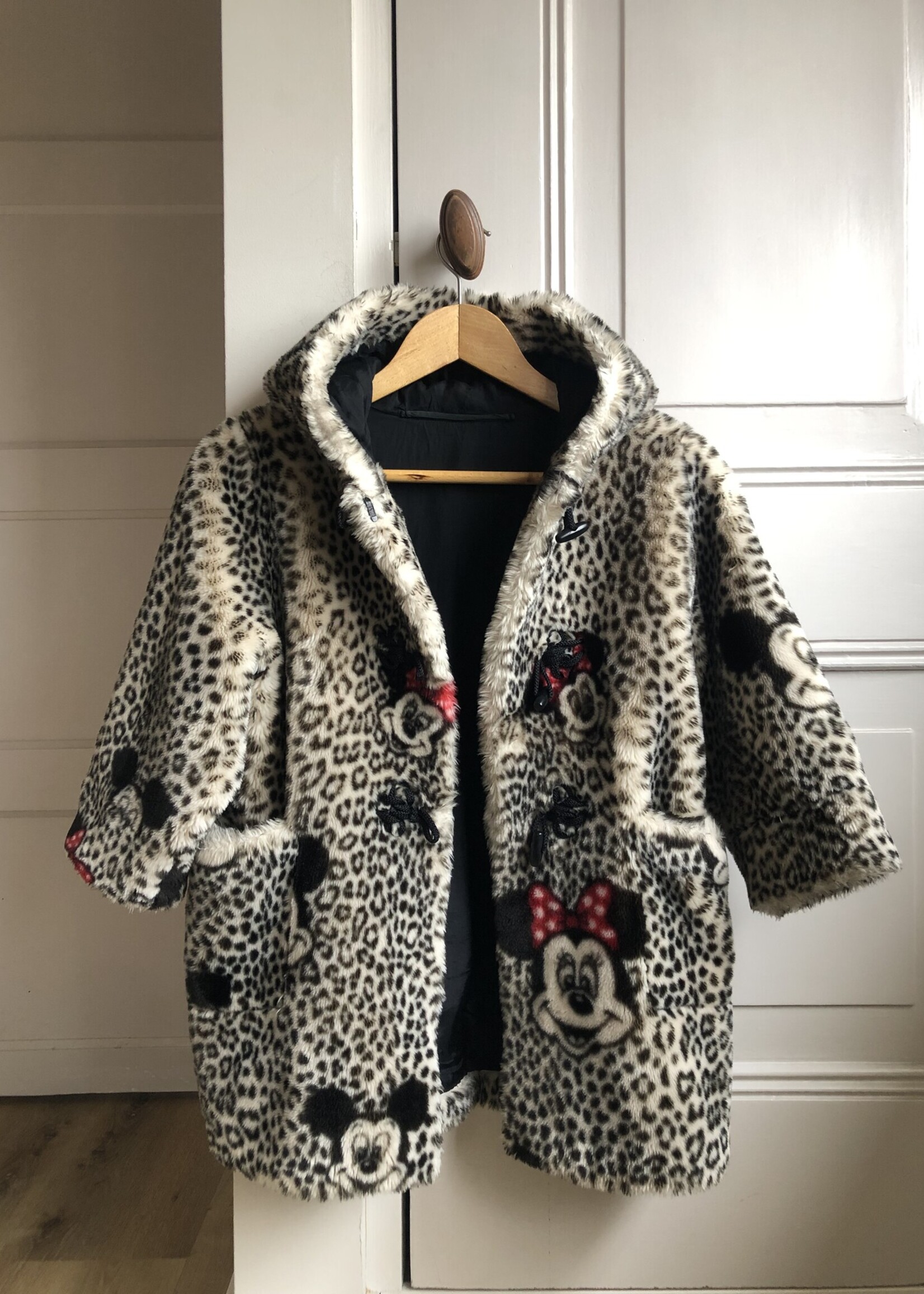 Vintage Rare faux fur Minnie hooded coat 8y