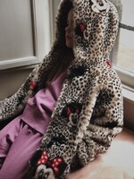 Rare faux fur Minnie hooded coat 8y