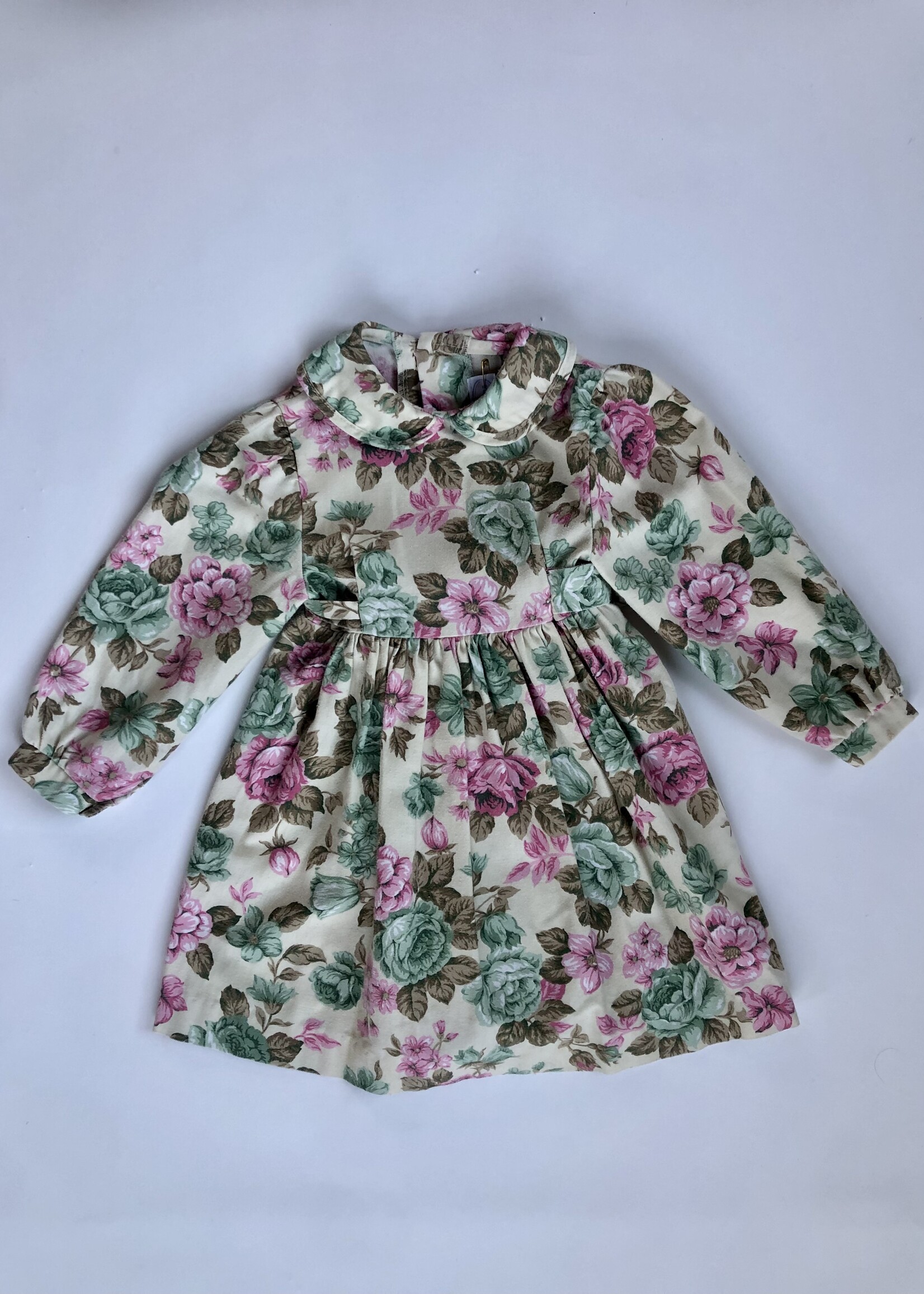 Vintage Floral winter dress 18m