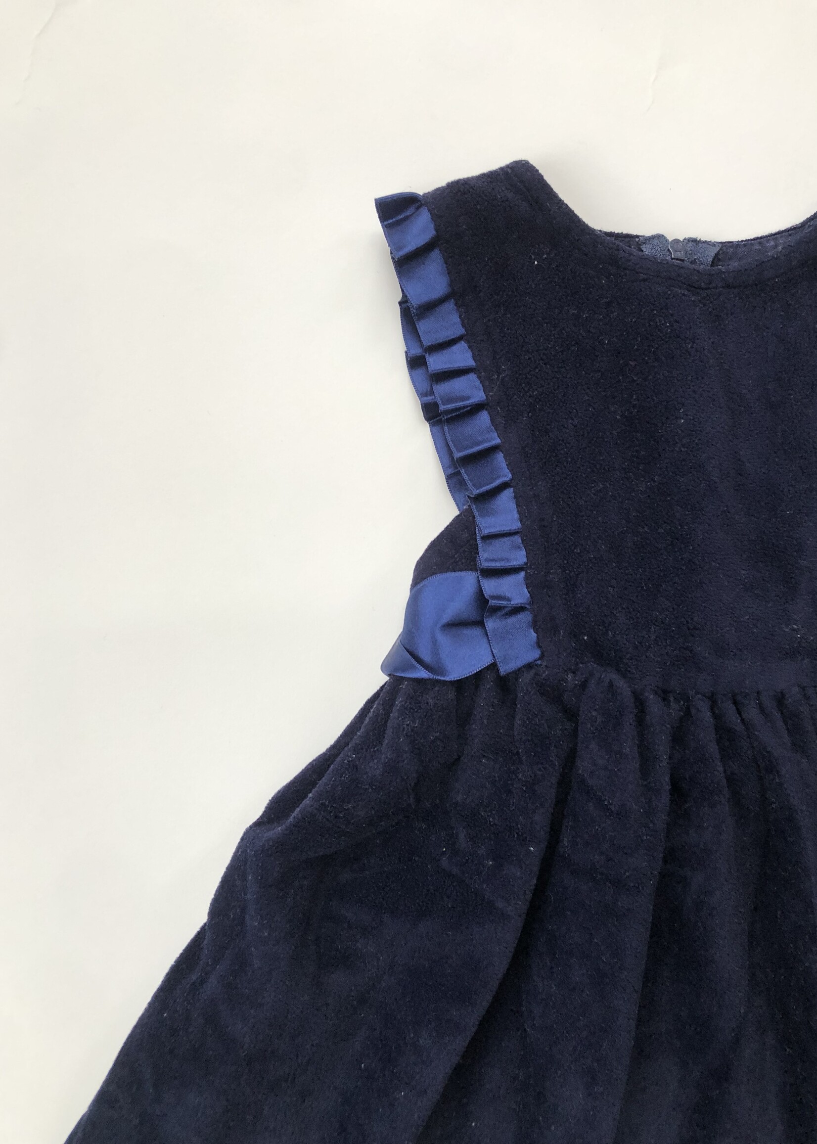 Blue velvet dress 12-18m