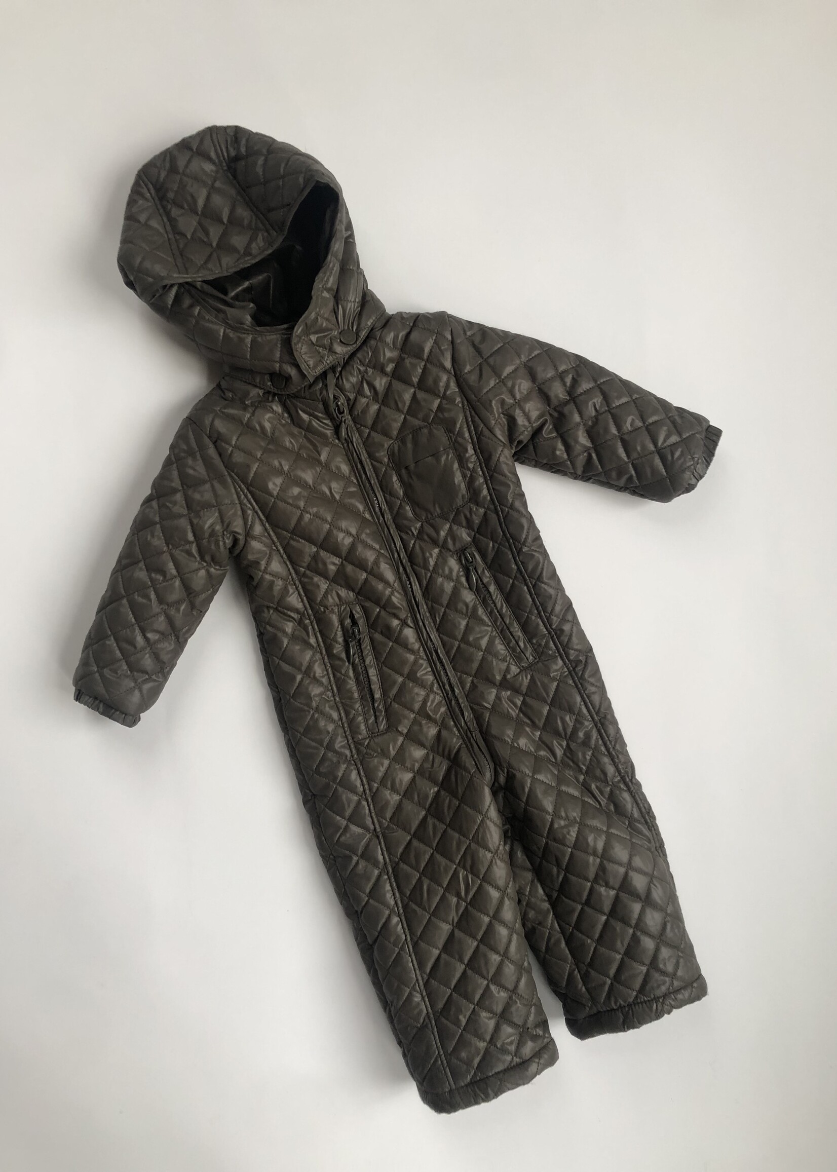 Kids Case Olive green quilted winter suit 2y