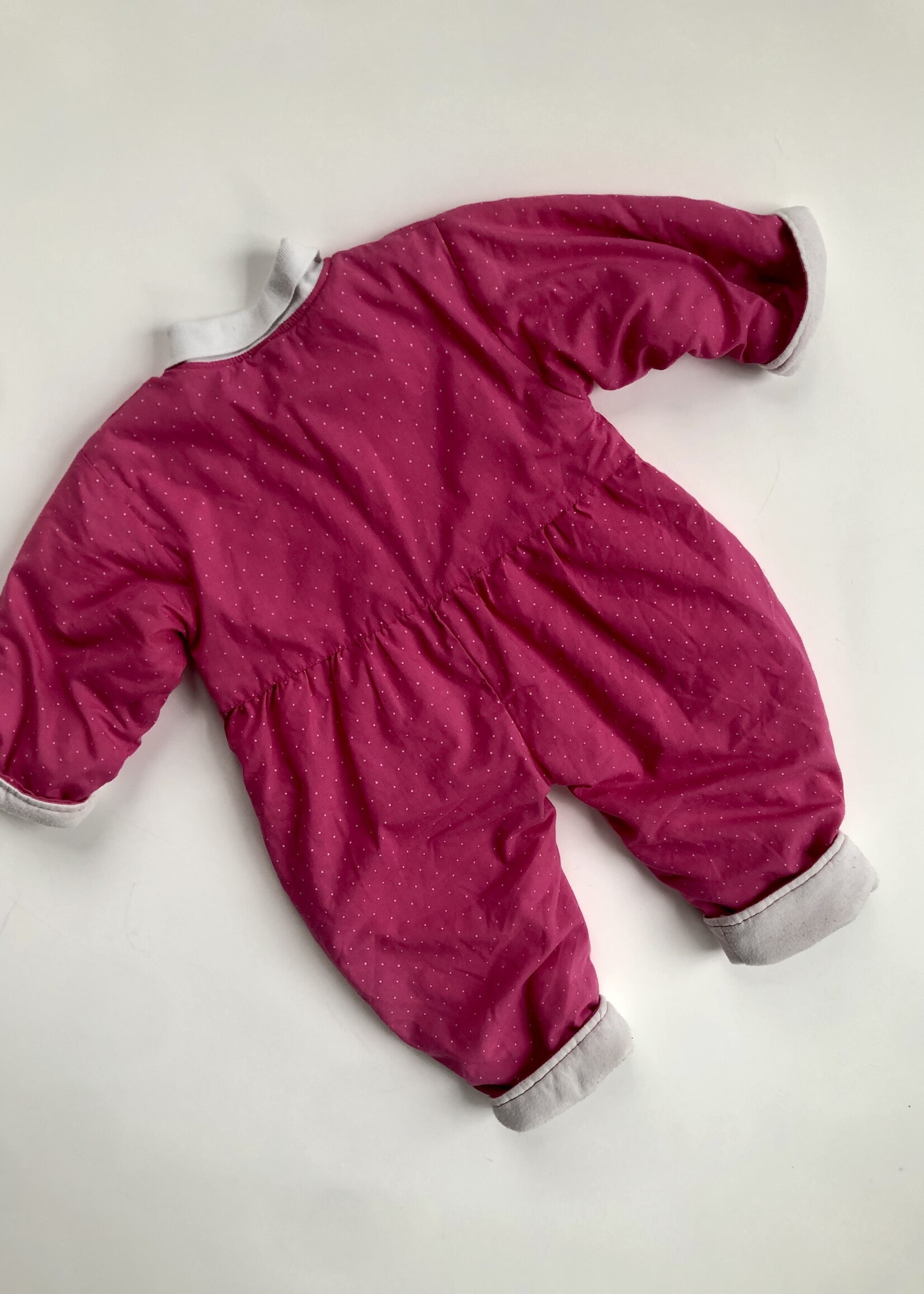 Vintage Pink snowman winter suit 12m
