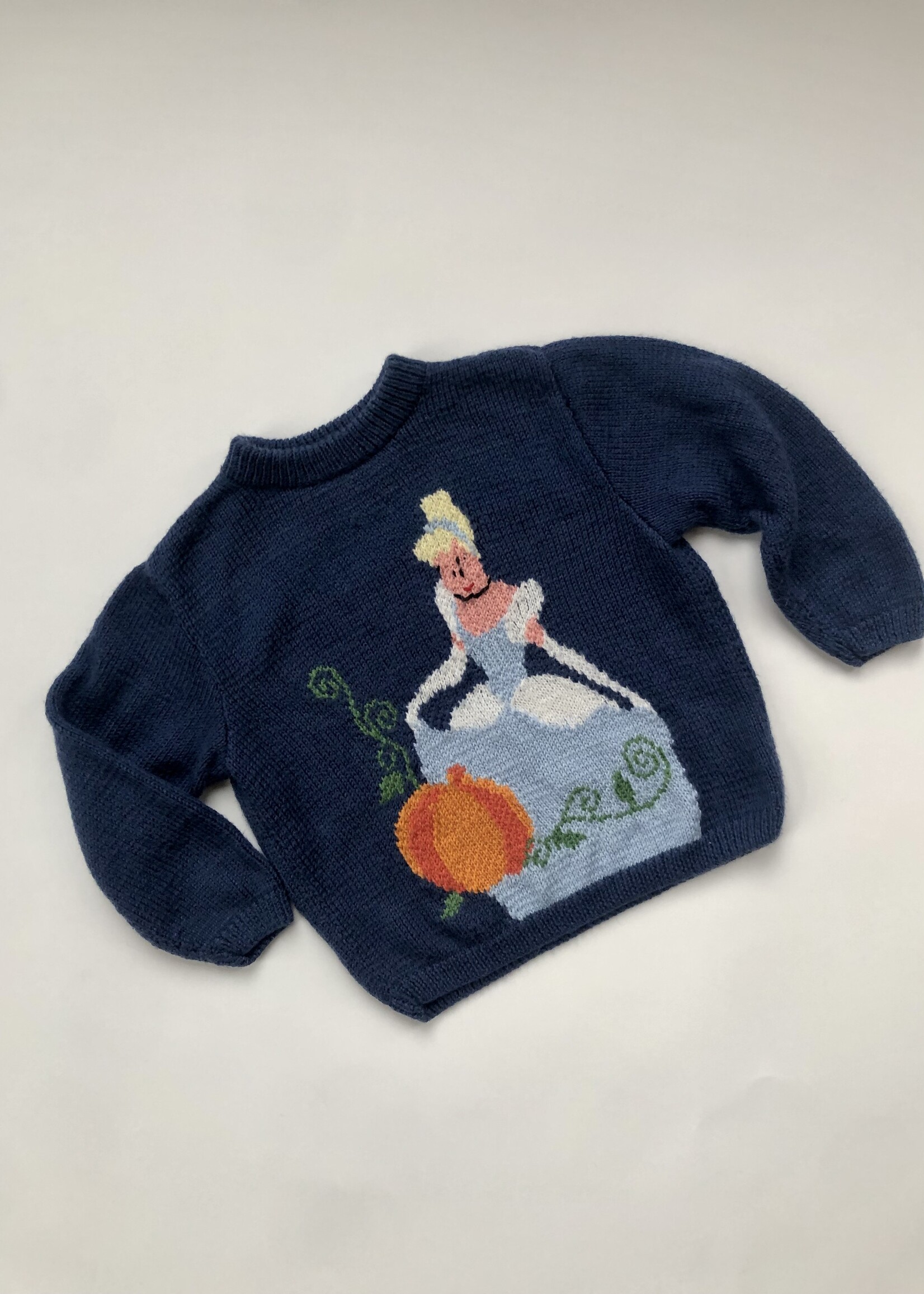 Handmade Cinderella knitted sweater 7y