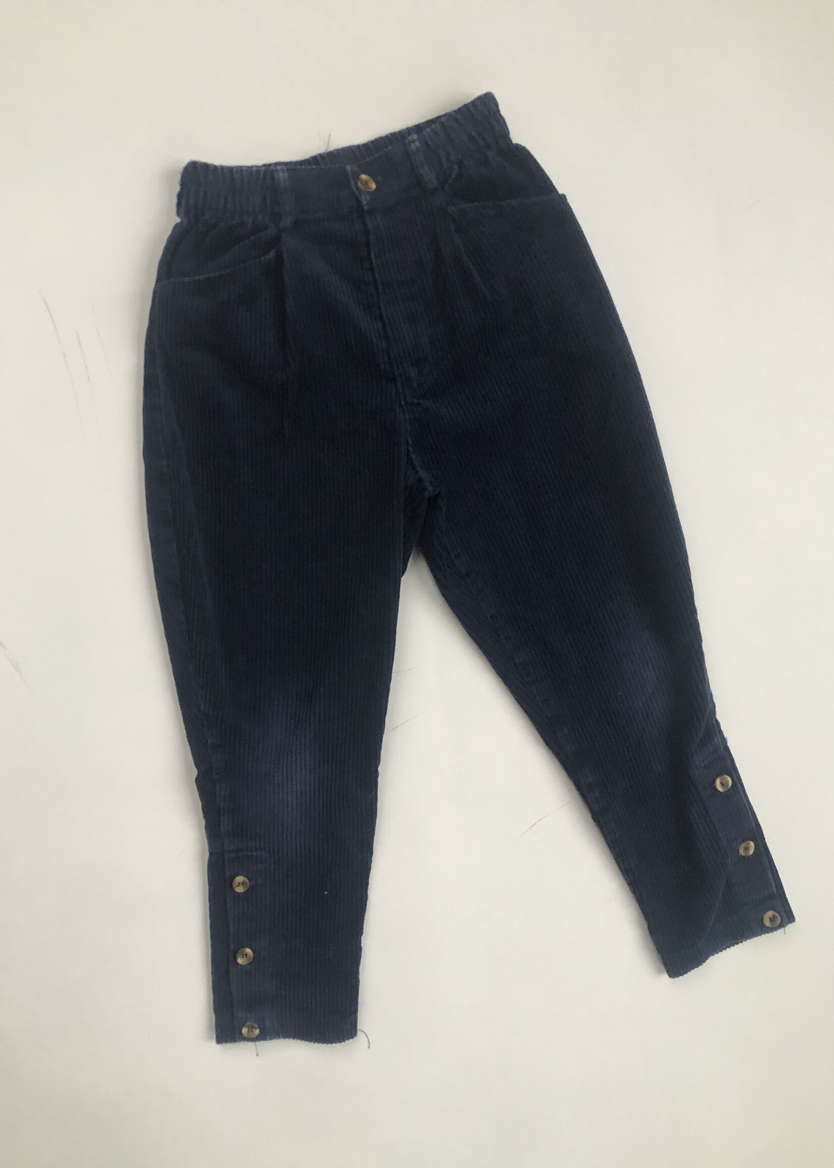 Dark blue corduroy puffy chino pants 8-9y