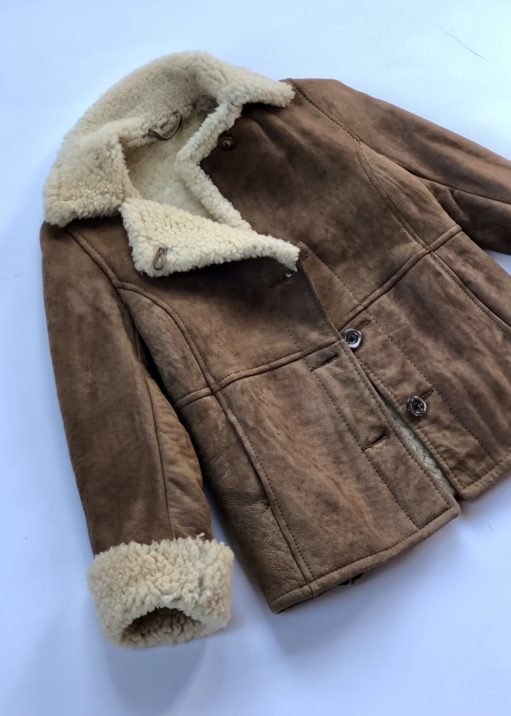 Chestnut sheepskin lammy coat 3-4y
