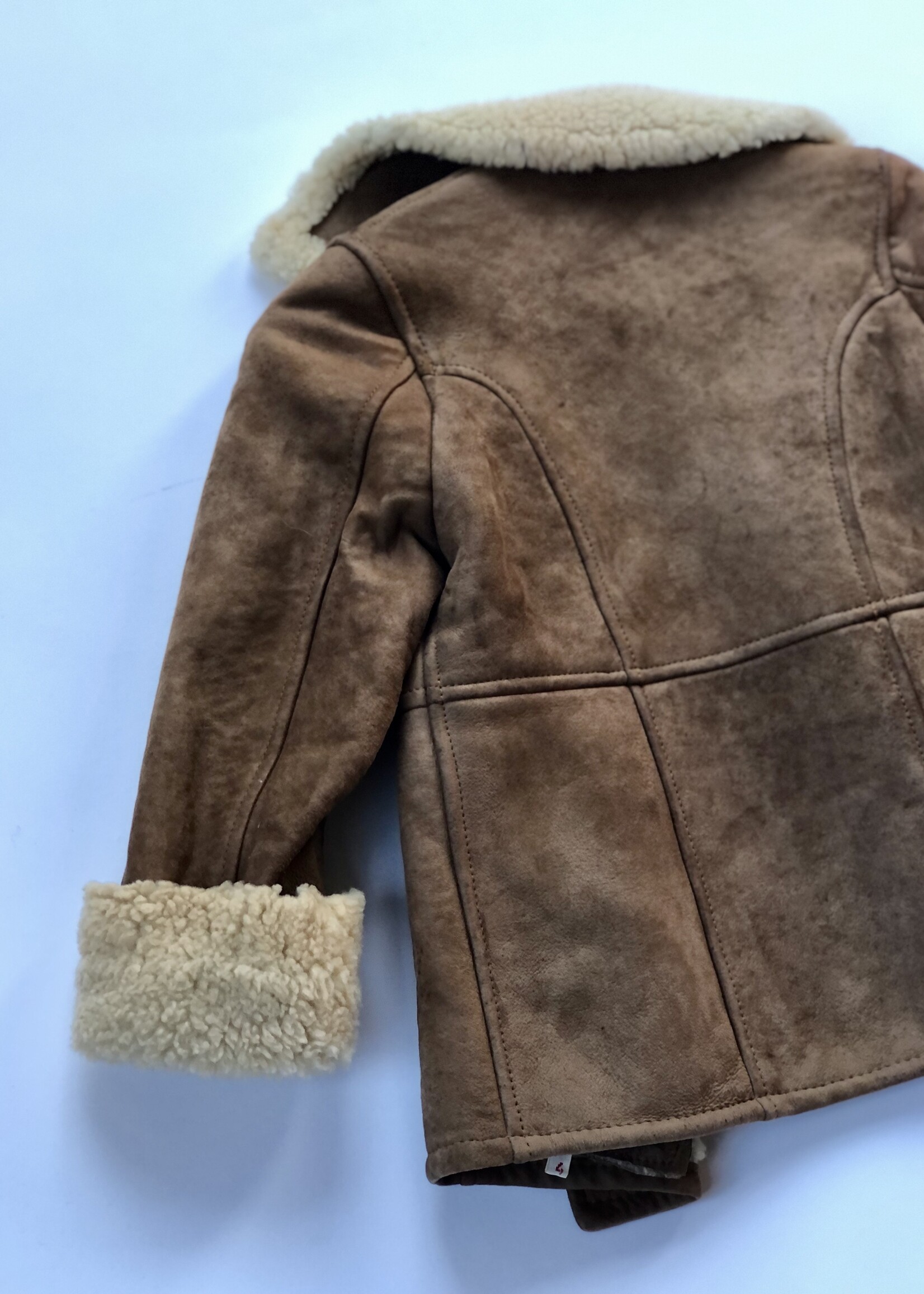 Chestnut sheepskin lammy coat 3-4y