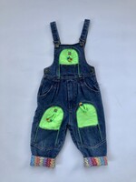 Funky fluor denim dungarees 2-3y