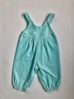 Turquoise puffy dungarees 9m | 74