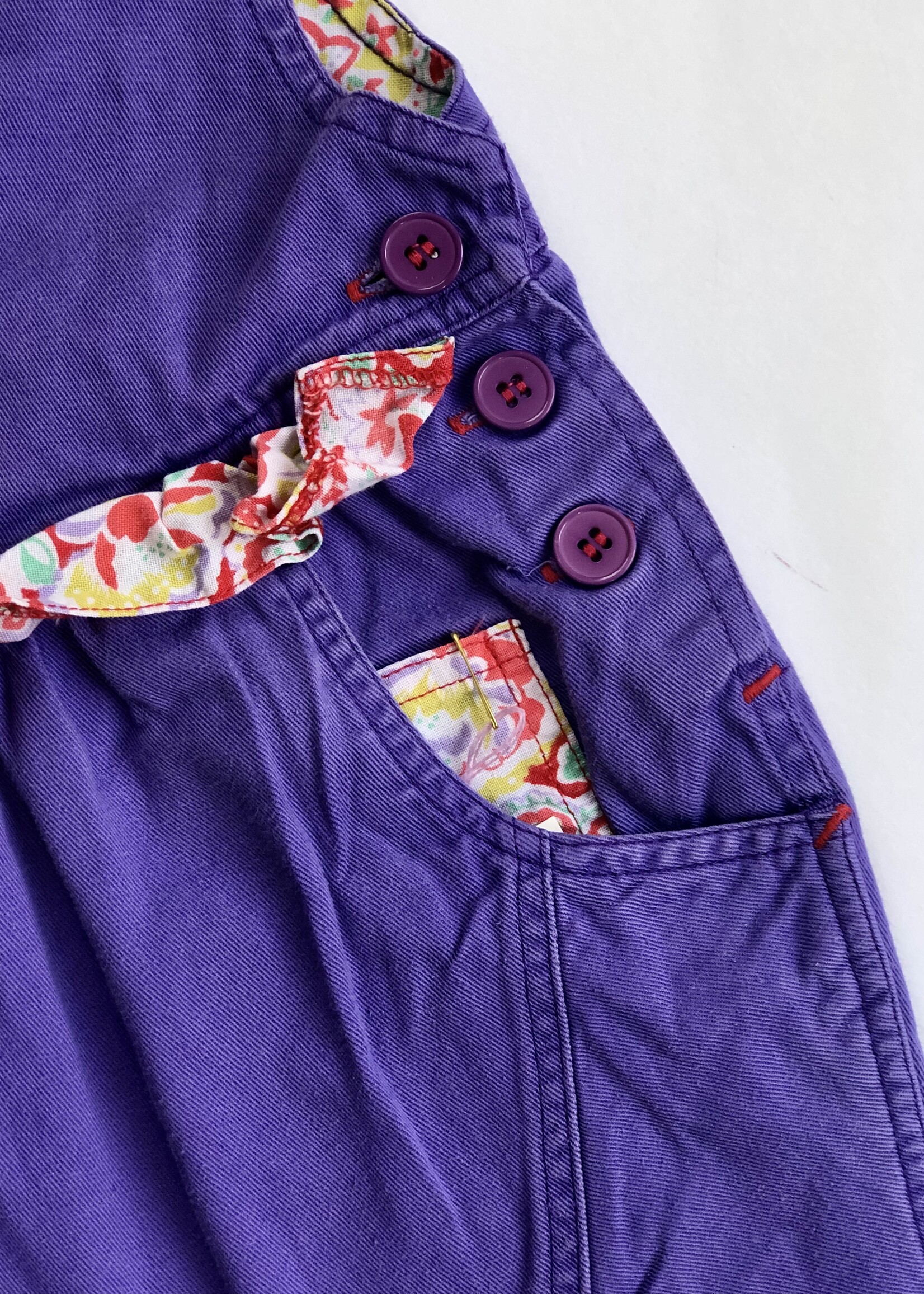 Vintage Puffy Purple Dungarees 18m