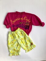 Bright Yellow floral puffy pants 2-3y