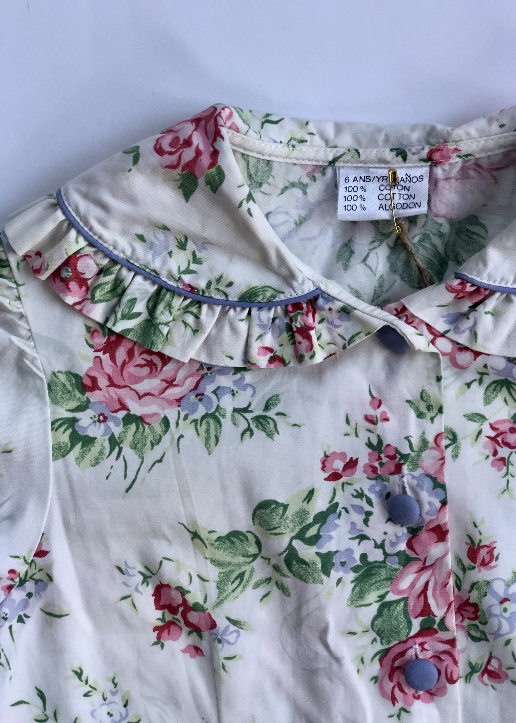 Vintage Short floral blouse 2-5y