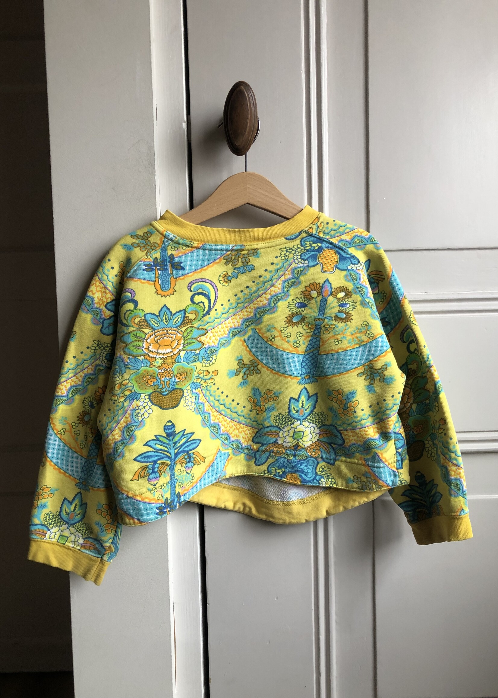 Oilily Yellow tropical sweater 2-4y