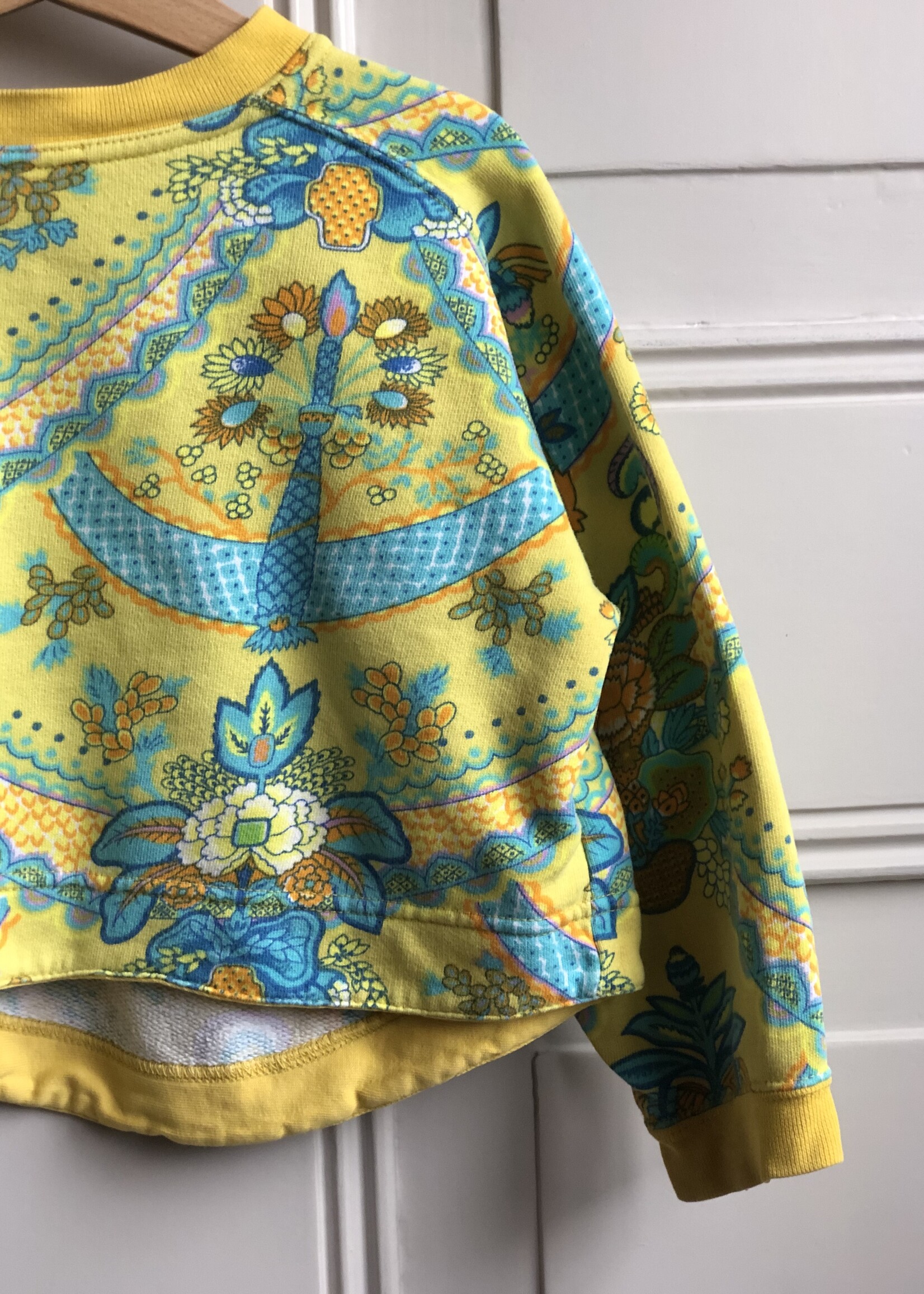 Oilily Yellow tropical sweater 2-4y