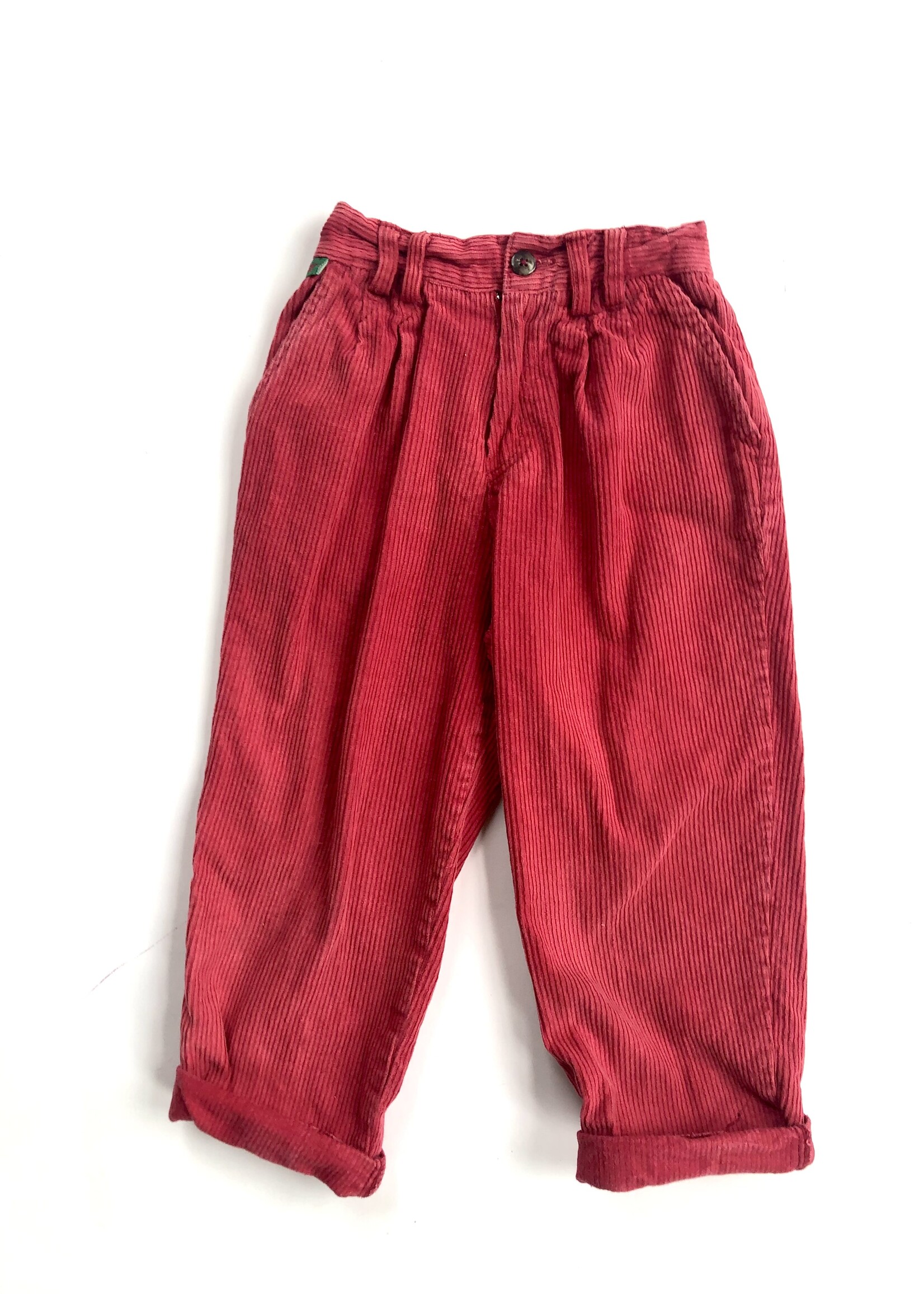 Red corduroy chino pants 3y