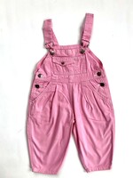 Puffy pink denim dungarees 12-18m