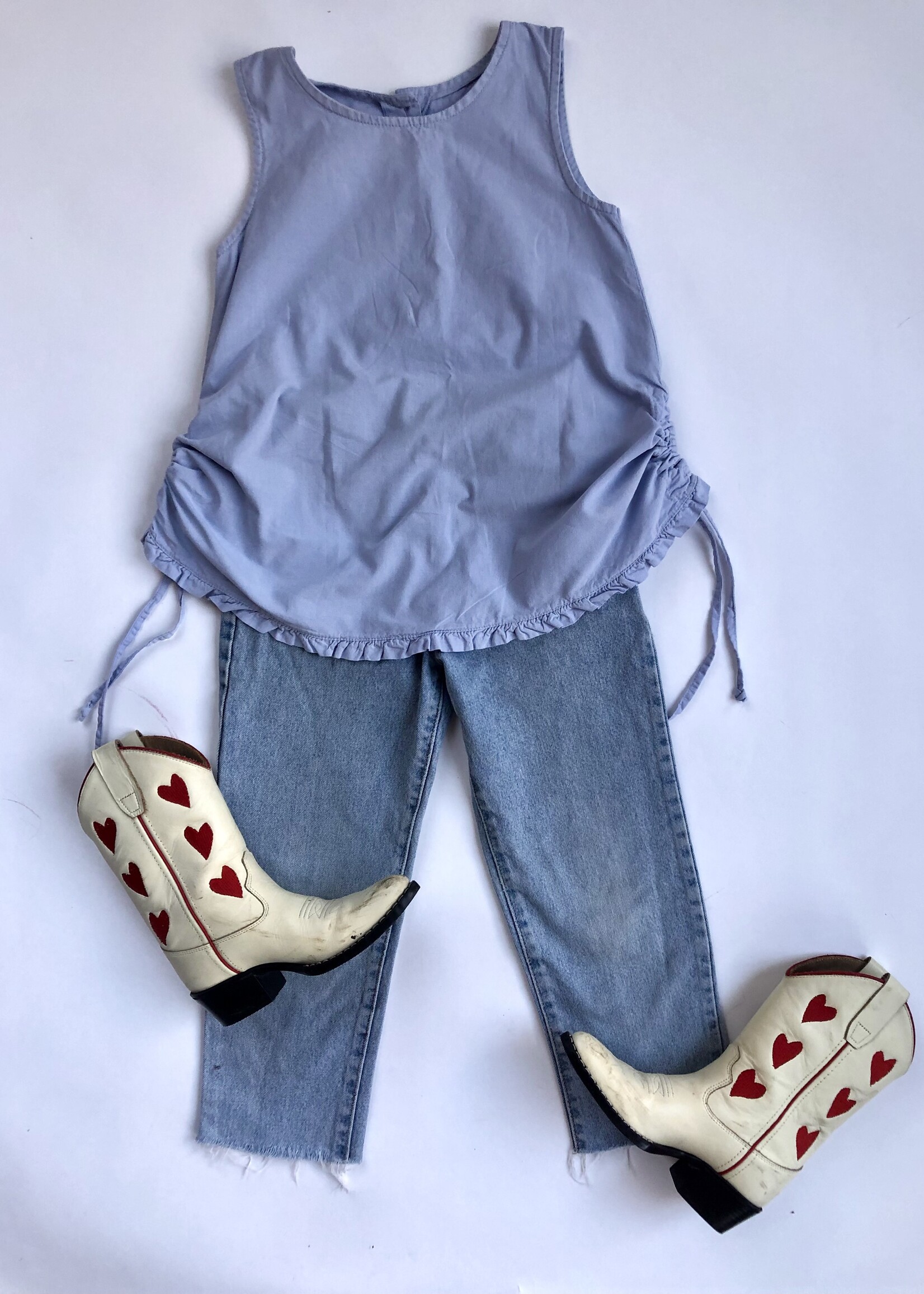 Vintage Light blue ruffled two piece 8y