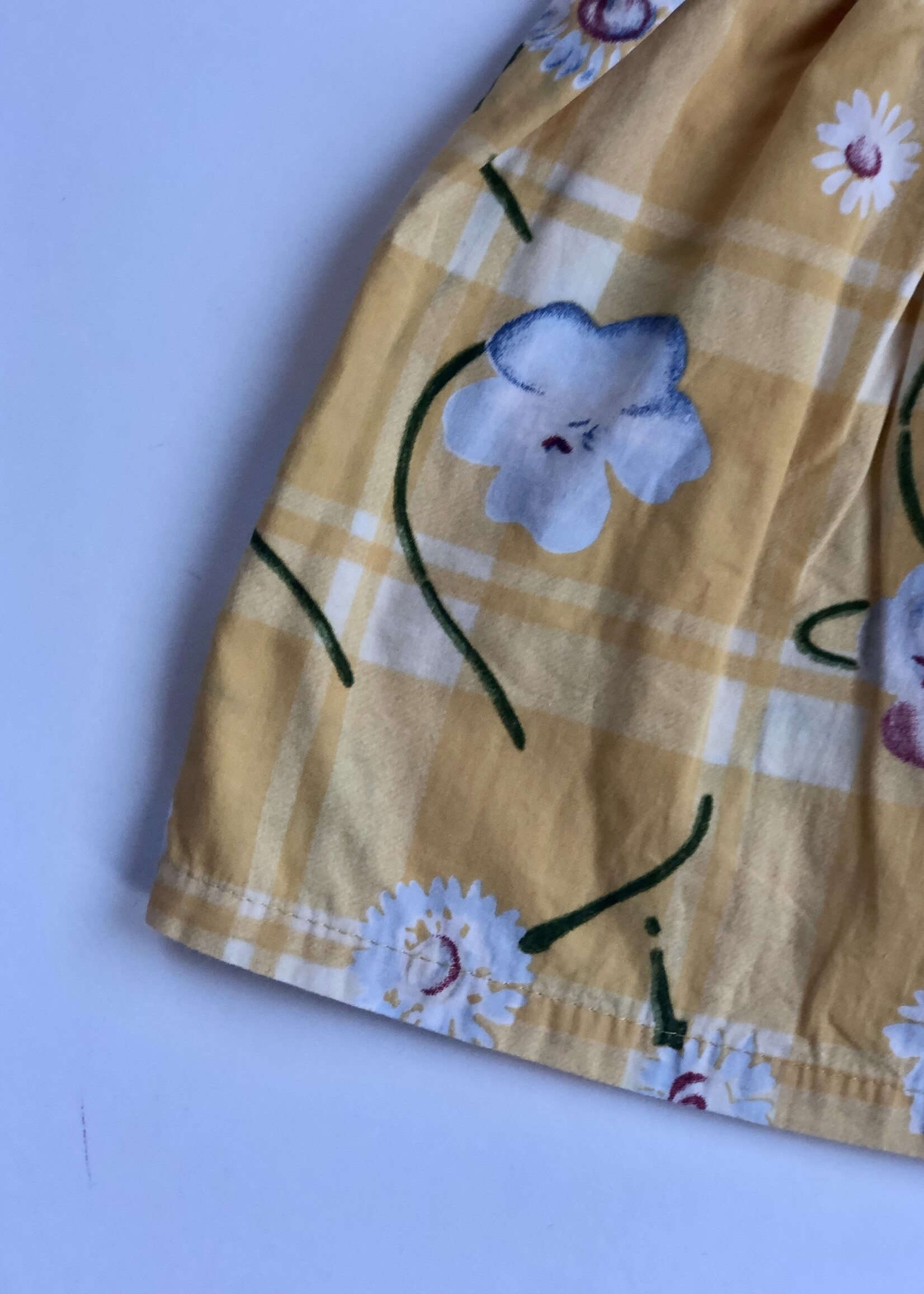 Yellow Floral wrap skirt 2-3y