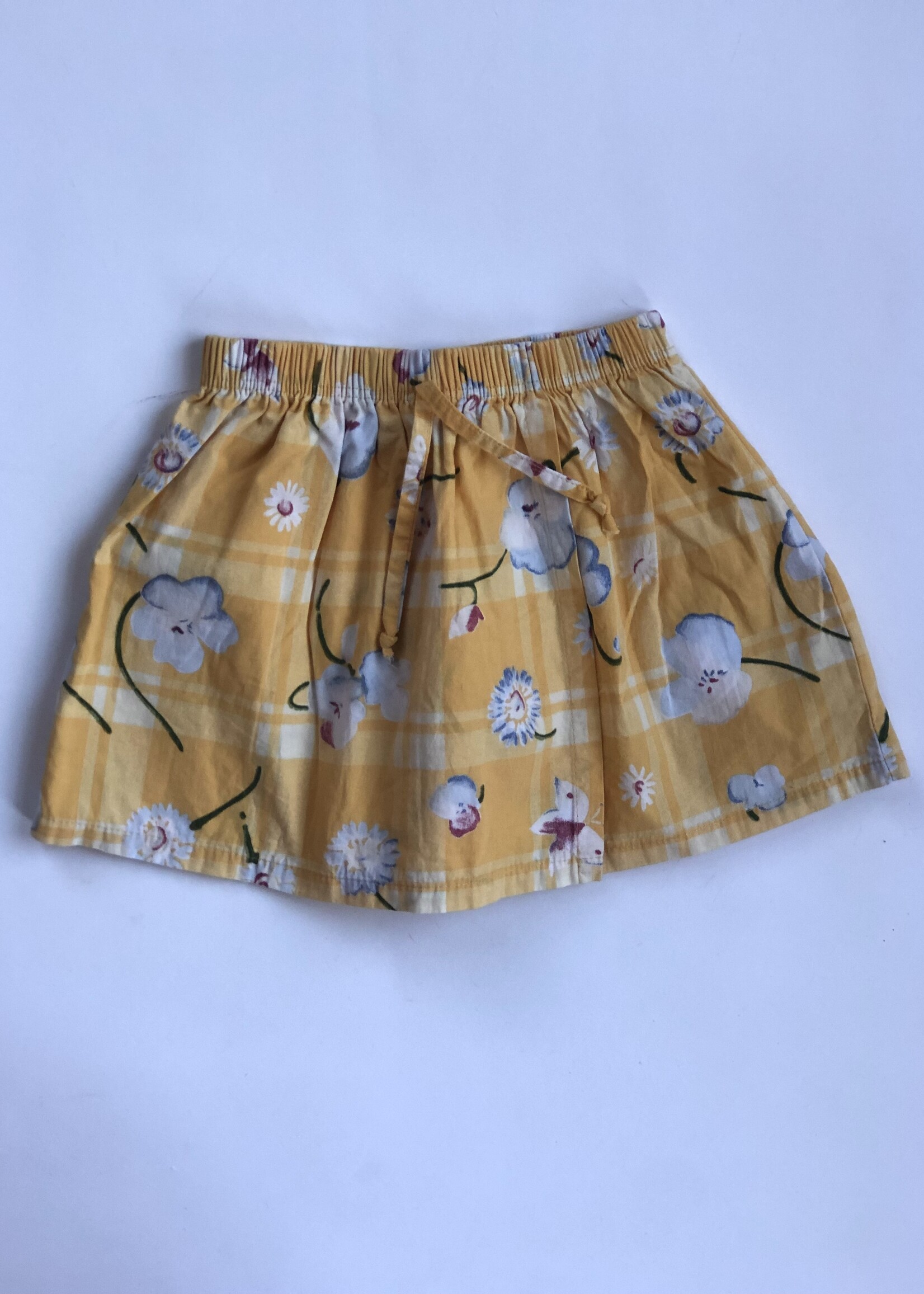 Yellow Floral wrap skirt 2-3y