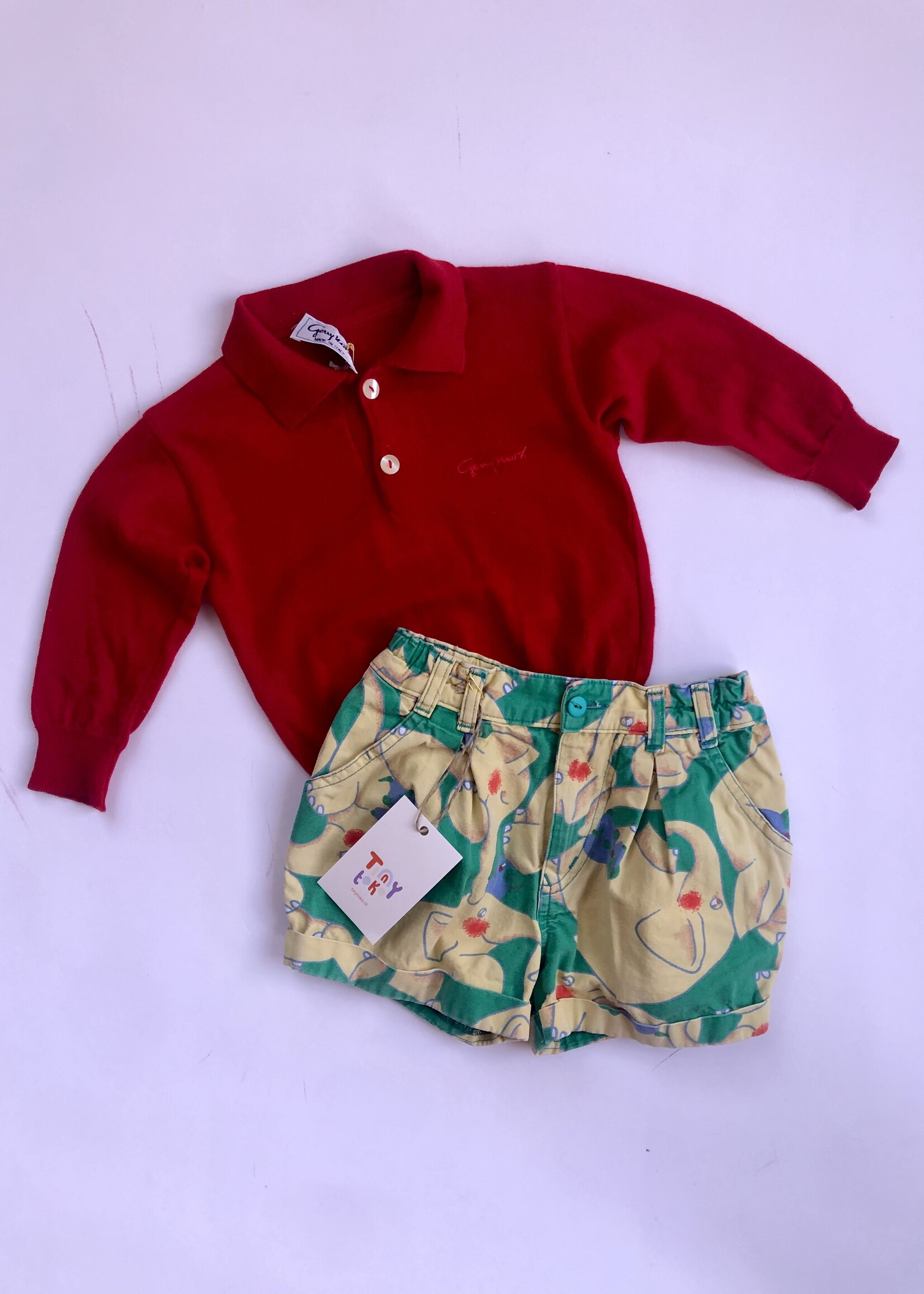 Red wool polo shirt 12-18m