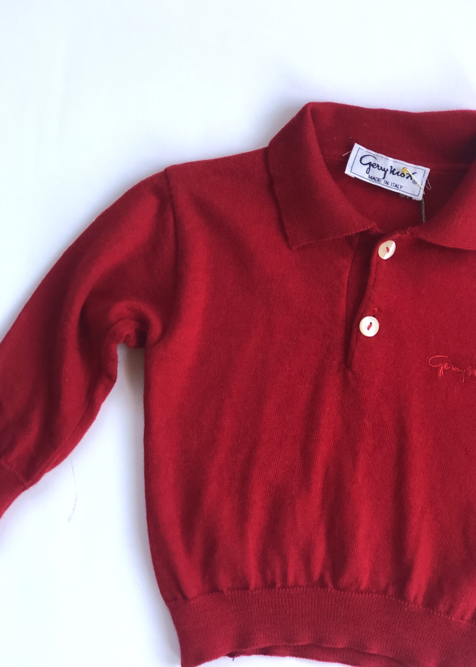 Red wool polo shirt 12-18m