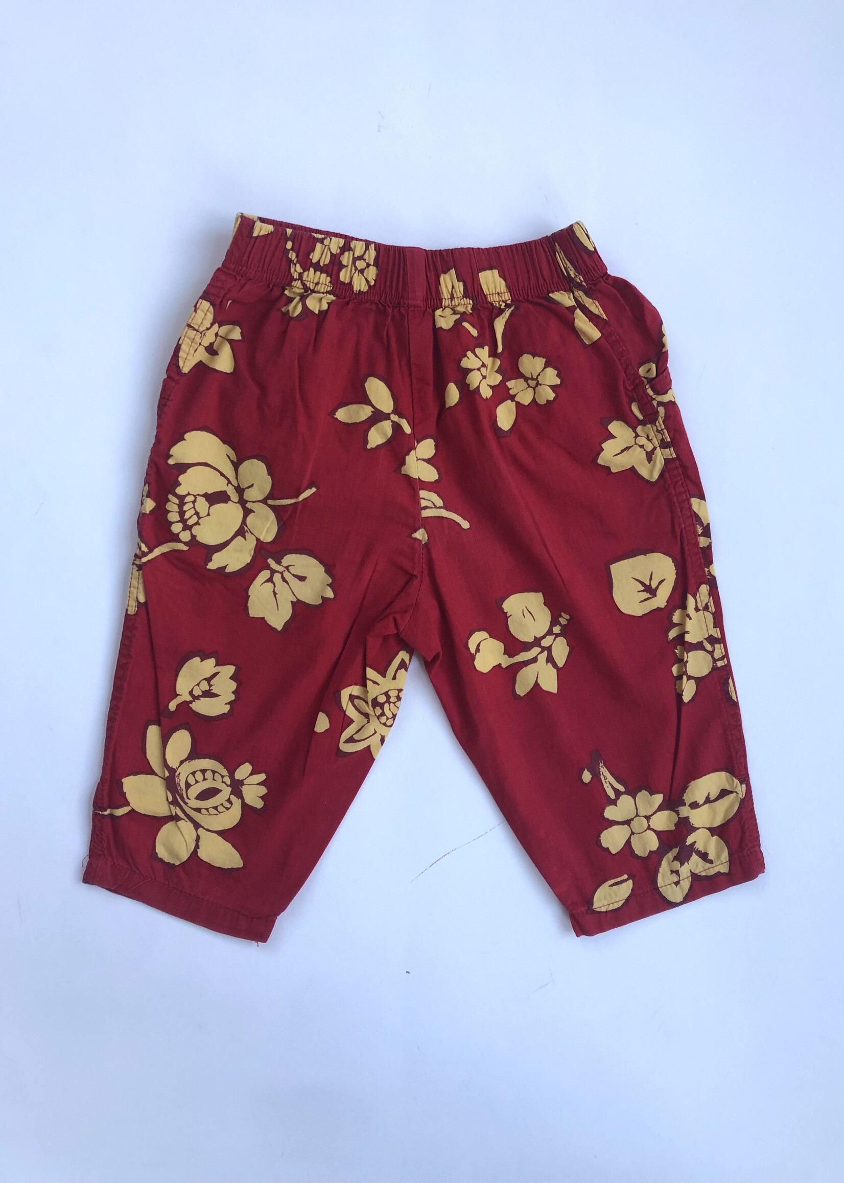 Red airy floral pants 18m