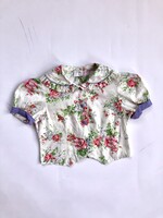 Vintage Short floral blouse 2-5y