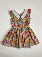 Vintage Pointy collar floral dress 9-10y