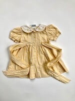 Vintage Yellow vichy dress 6-9m