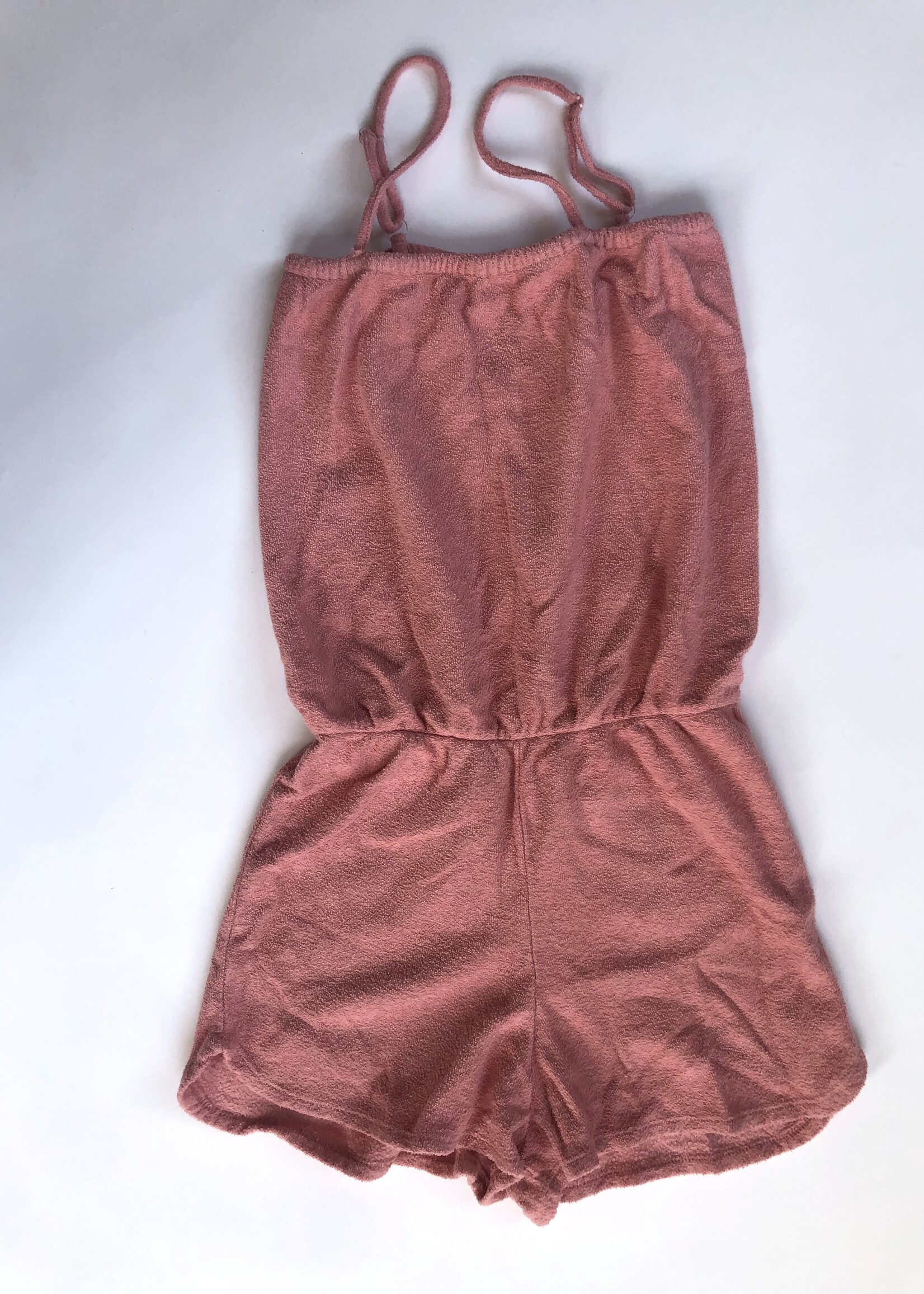 Long Live The Queen Pink terry playsuit 12-14y